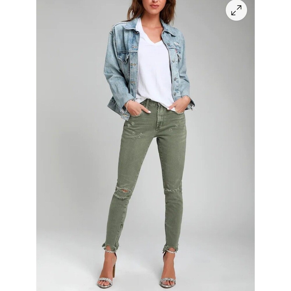Free People Olive Denim Jeans Size 27